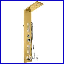 Shower Panel Tower Stainless Steel Massage System Rain & Waterfall Jet Faucet