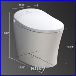 Smart Bidet Toilet Auto Flush Heated Seat One-Piece Dual Flush Dryer Pre-Wet