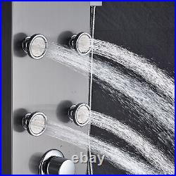 Stainless Steel Rainfall&Waterfall Shower Panel Tower System Massage Body Jets