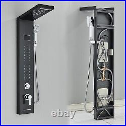 Stainless Steel Shower Panel Tower LED Rainfall Massage System Body Spa Jet