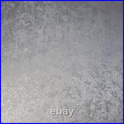 Textured plain dark gray silver metallic Wallpaper faux fabric rusted textures