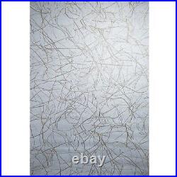 Vinyl Wallpaper gray silver metallic gold Faux Grasscloth plaster textured rolls