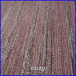 Wallpaper burgundy gray gold metallic Textured plain vertical lines faux fabric