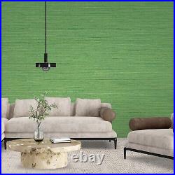 Yellowish Light Green heavy vinyl faux grasscloth textured wallpaper modern roll